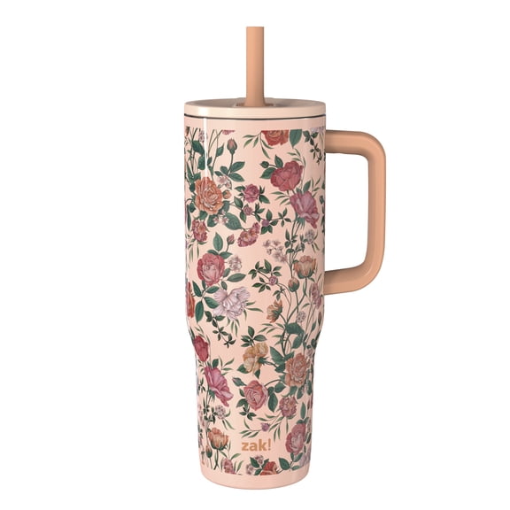 Zak Designs 30oz Bridgerton Double Wall Stainless Steel Vaccuum Insulated Sutton Straw Tumbler
