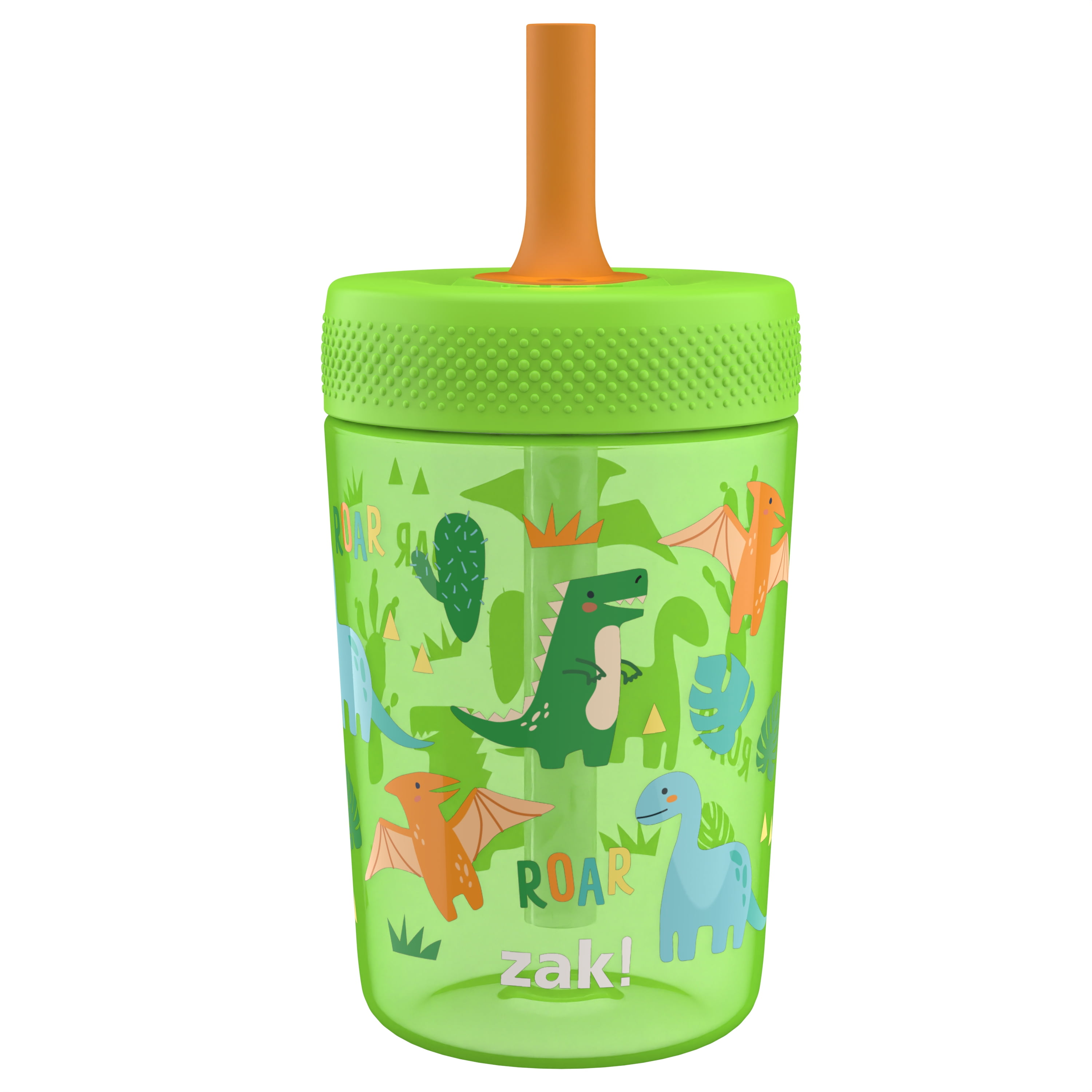 Zak Designs Zak Designs Capri Tumbler, Soft Straw Tumbler for Toddlers, 12oz, Leak-Proof, Easy to Hold, Dinosaur