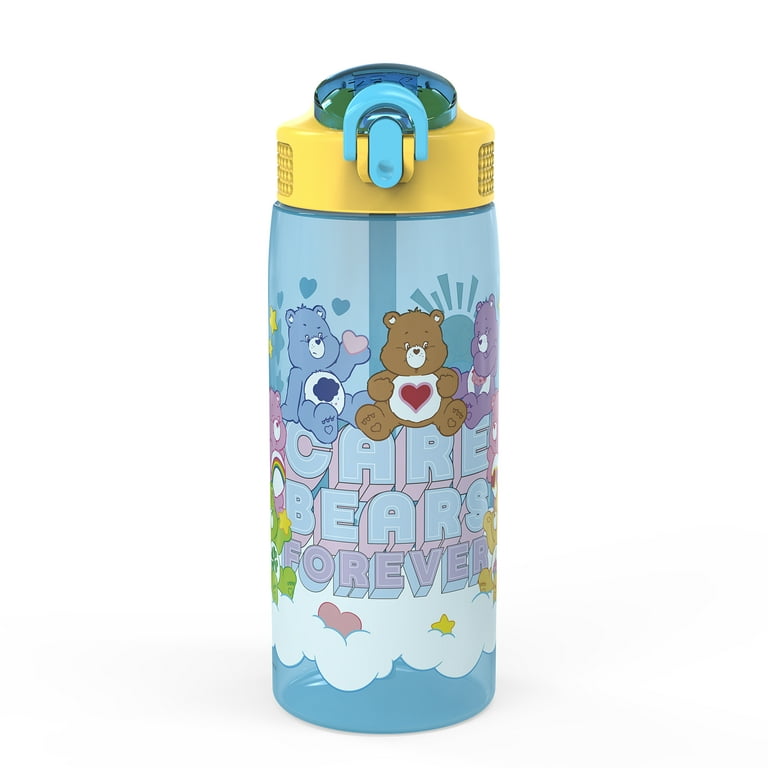 Zak Designs Care Bears 25 Fluid Ounce Plastic Water Bottle with Straw, Care  Bears Forever 