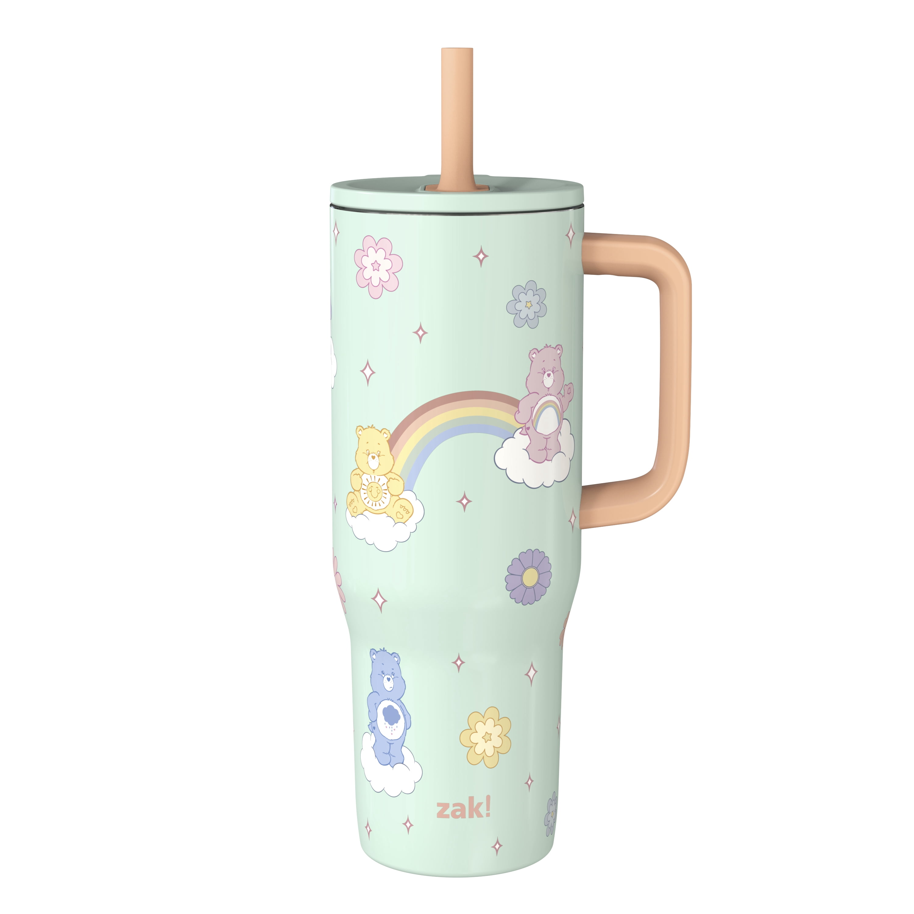 Zak Designs 30oz Care Bears Double Wall Stainless Steel Vaccuum Insulated Sutton Straw Tumbler