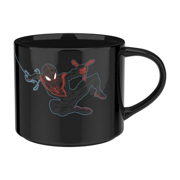 Zak Designs Color Change 15oz Modern Mug, Spiderman Miles Morales