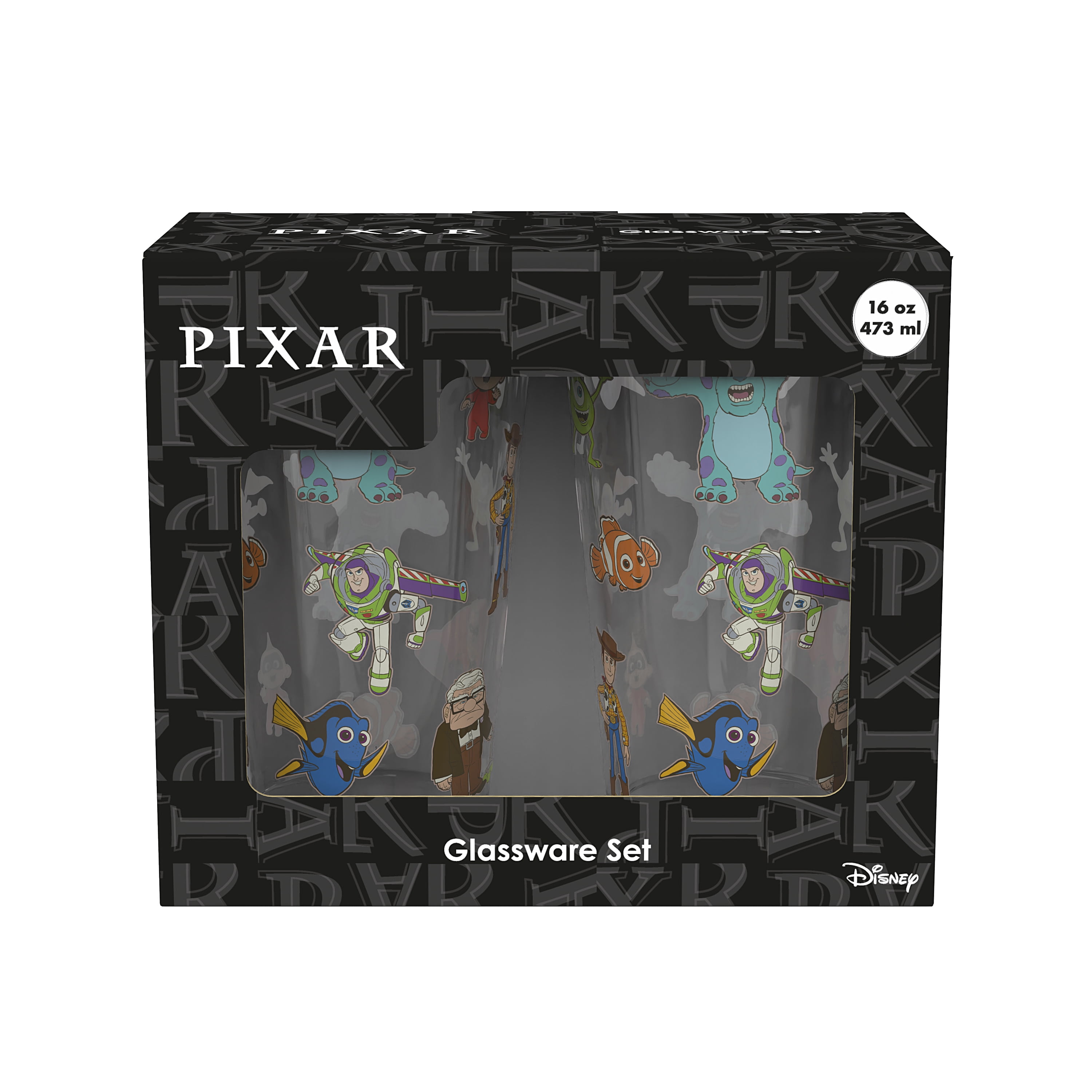 Zak Designs Disney 16oz Glass Cup Set (2pk) - Walmart.com
