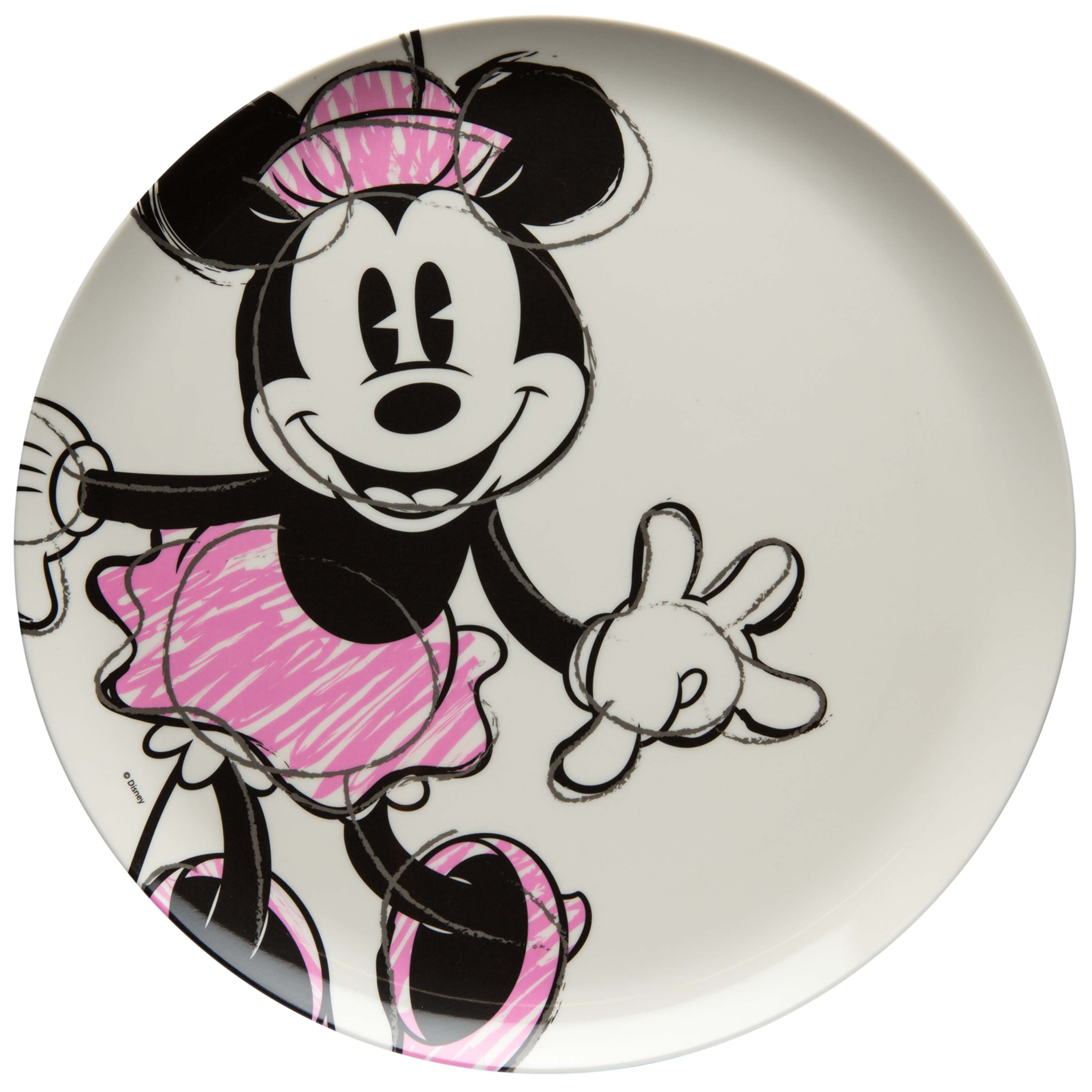 Buy Zak! Designs Dinner Plate with Mickey Mouse Graphics, Reusable,  Break-resistant , BPA-free Melamine, 10