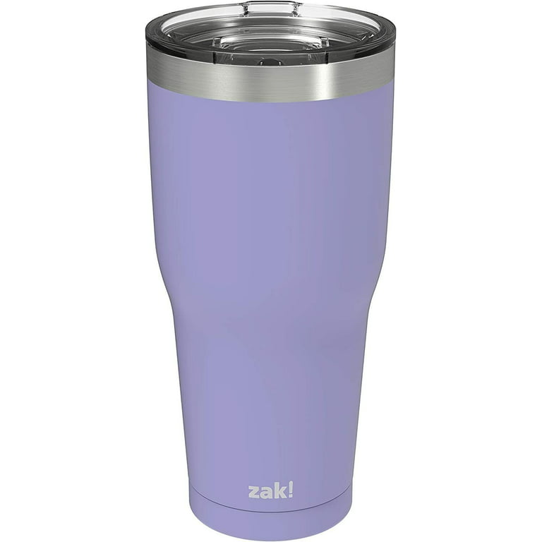 Zak Designs Aberdeen Vacuum Insulated 18/8 Stainless Steel Travel Tumbler  with Leak-Proof Click Lid and Silicone Wrap, Fits in Car Cup Holders  (Non-BPA, 24 oz, Tropic) 