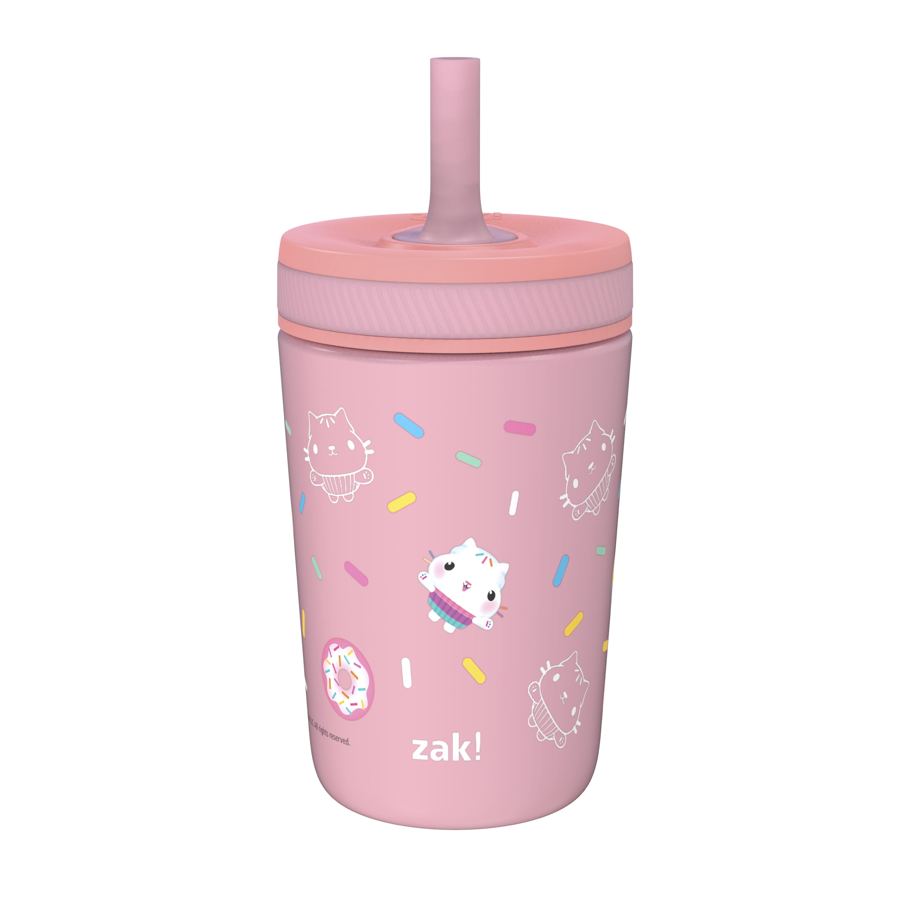 Kids Cute Farm Animal Pink Sippy Cup/ Toddlers Tumbler 12 Oz Stainless  Steel