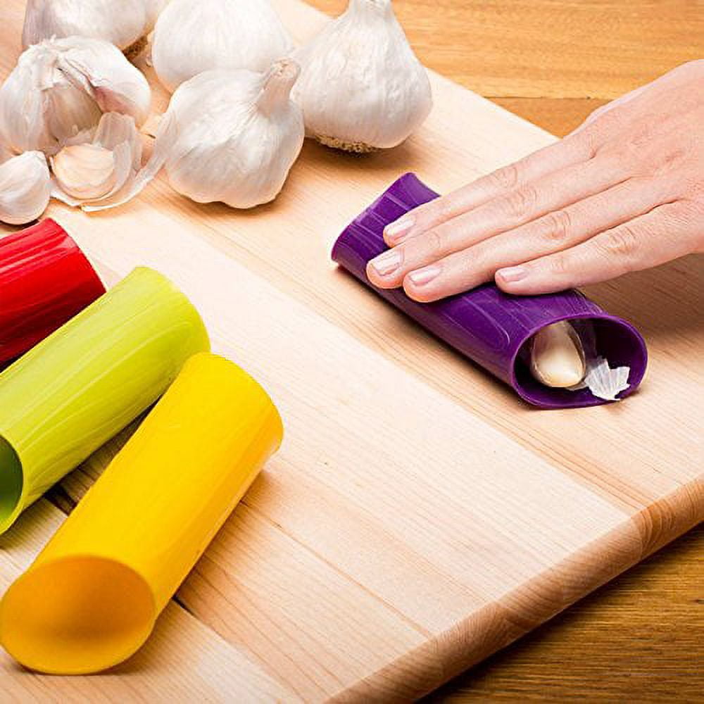 Zak Designs Embossed EZRoll Garlic Peeler, 5Inch, Grape