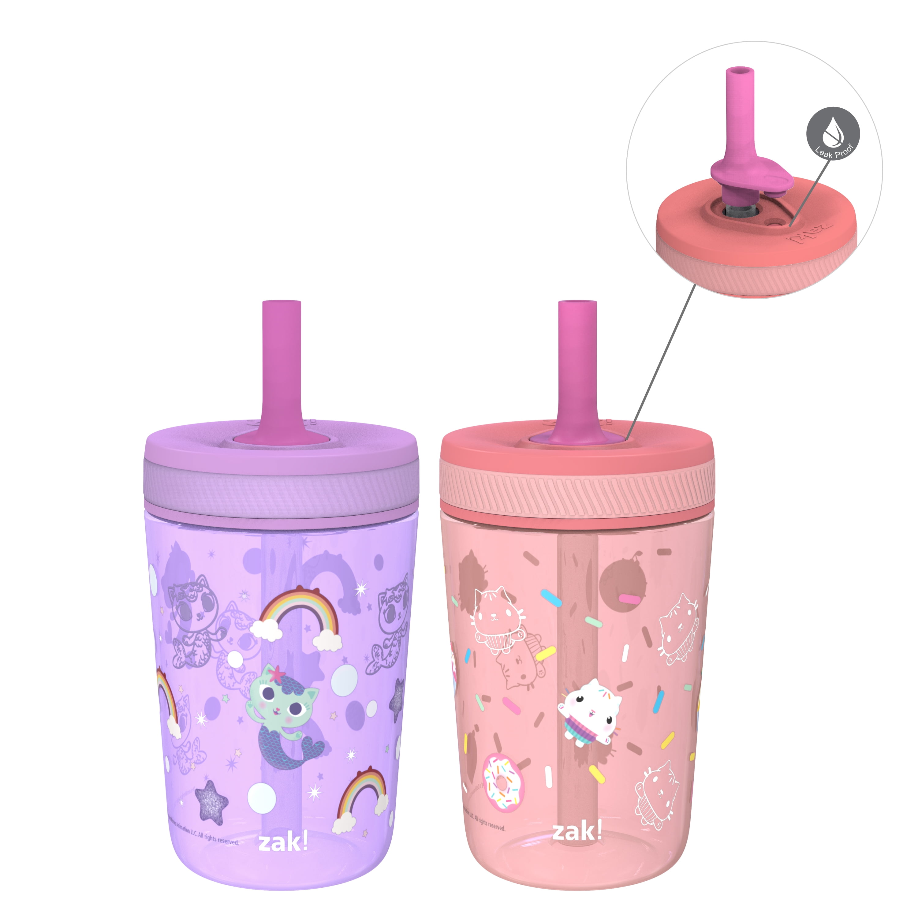 Zak Designs Kelso 15 oz Tumbler Set, (Shells) Non-BPA Leak-Proof Screw-On  Lid with Straw Made of Dur…See more Zak Designs Kelso 15 oz Tumbler Set