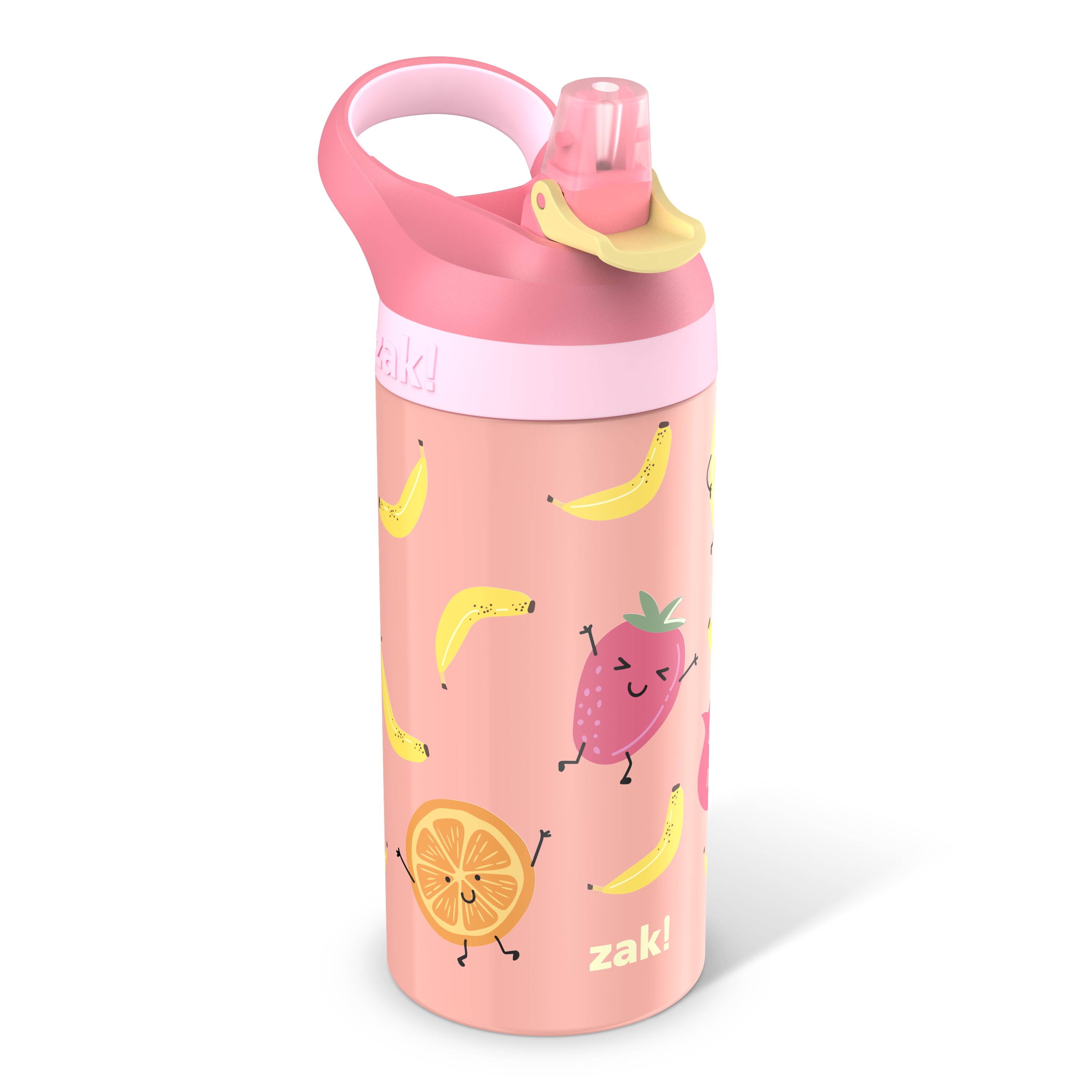 Zak Designs Happy Fruit 14oz Ss Atlantic Bottle