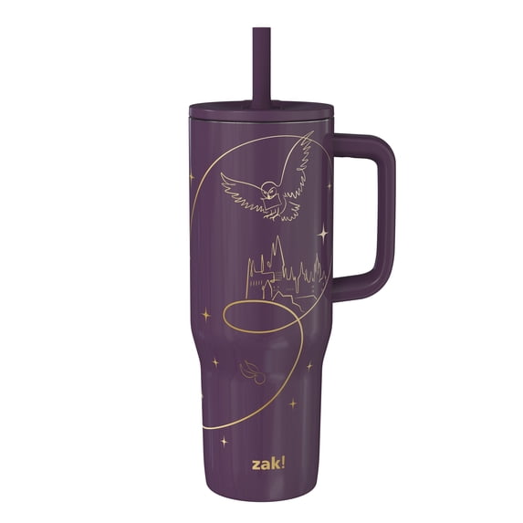 Zak Designs 30oz Harry Potter Double Wall Stainless Steel Vaccuum Insulated Sutton Straw Tumbler