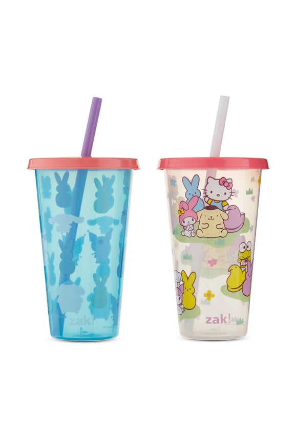 Hello Kitty Peeps 2pk Blue 25oz PP Straw Tumbler Set