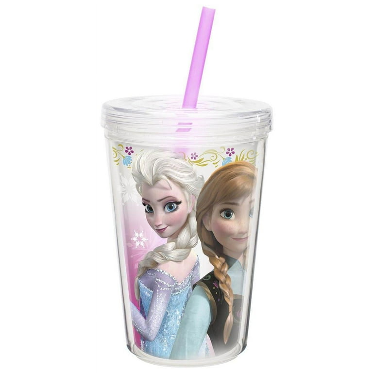 Disney's Frozen Elsa, Anna And Olaf Strong Bond Glass Tumbler Set Of 2  Tumblers