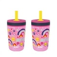 thumbnail image 1 of Zak Designs Kelso Kids Leakproof Straw Cup with Silicone Spout - Plastic, 15 Ounces, 2 Pack BPA Free Water Bottles, 1 of 21