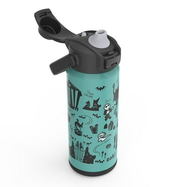 Zak Designs Liberty 20oz Stainless Steel Double Wall Insulated Water Bottle with Leak-Proof Design, Reusable, Convenient Carry Handle for Travel, Nightmare Before Christmas