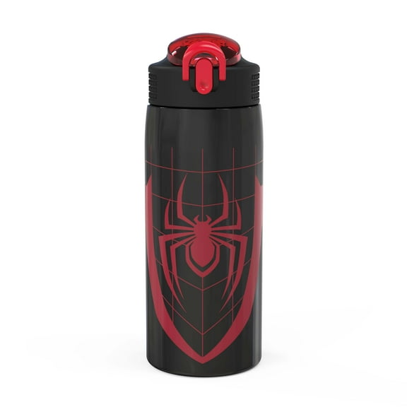 Zak Designs Marvel Comics 19 ounce Stainless Steel Water Bottles, Spider-Man