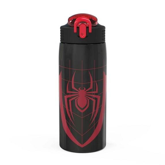 Zak Designs Marvel Comics 19 ounce Stainless Steel Water Bottles, Spider-Man