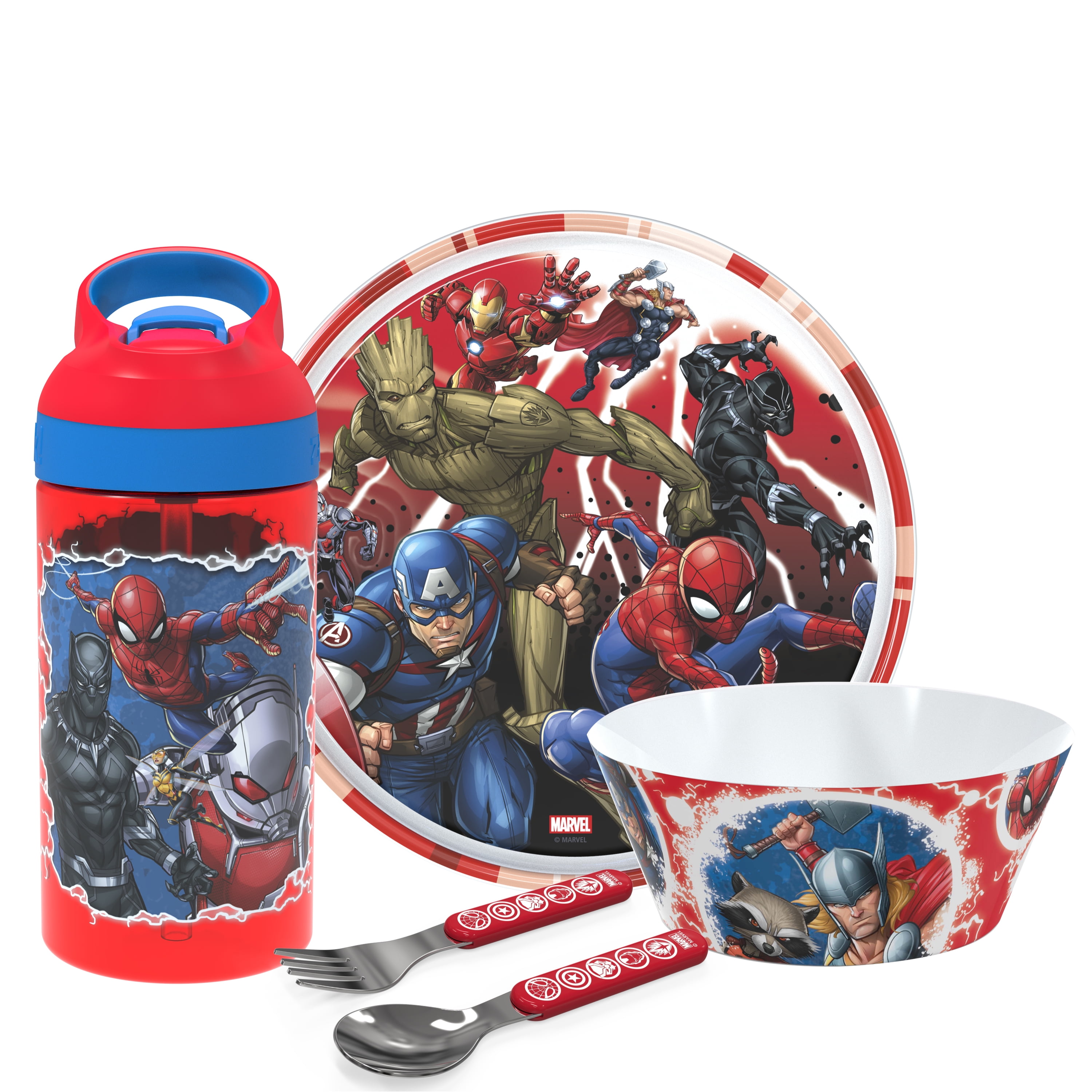  zak! PAW Patrol Skye - 5-Piece Dinnerware Set - Durable Plastic  & Stainless Steel - Includes Tumbler, 8-Inch Plate, 6-Inch Bowl, Fork &  Spoon - Suitable for Kids Ages 3+ : Everything Else