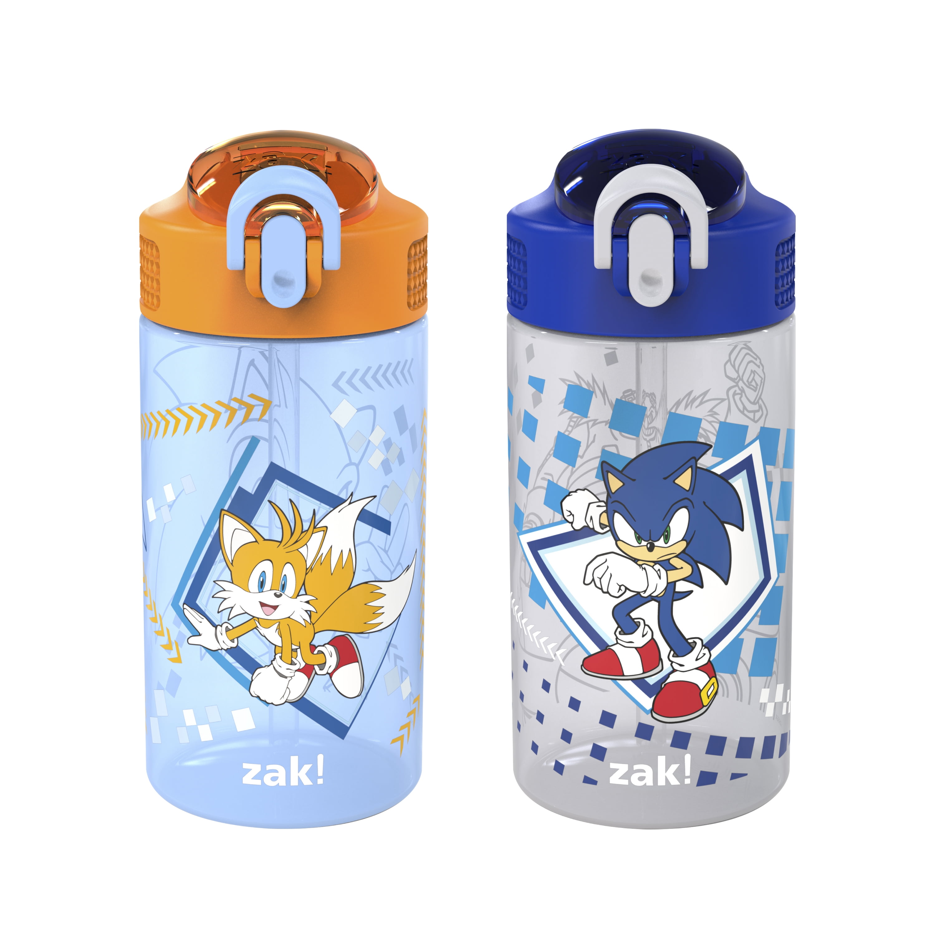 Bentgo Kids Water Bottle 2-Pack - New, Improved 2023 Leak-Proof BPA-Free 15 oz Cups for Toddlers & Children Flip-Up Safe-Sip St