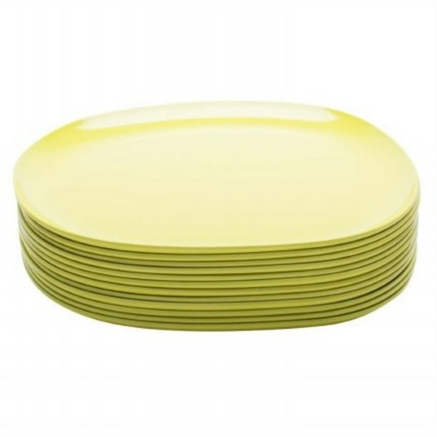 Zak Designs Moso DishwasherSafe Bamboo Melamine Plates Kiwi