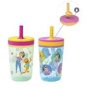 Zak Designs Ms. Rachel Kelso Toddler Tumblers For Travel or At Home, 15oz 2-Pack Durable Plastic Sippy Cups With Leak-Proof Design is Perfect For Kids and BPA Free Ms. Rachel and Friends