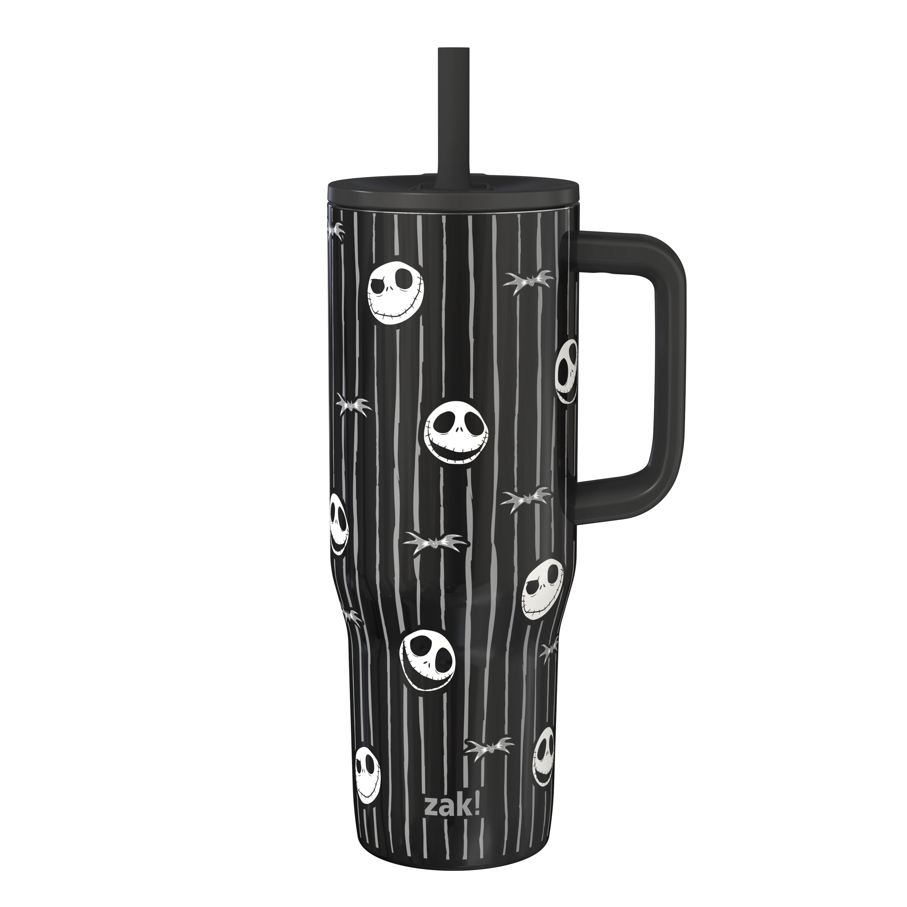 Zak Designs 30oz Nightmare Before Christmas Double Wall Stainless Steel Vaccuum Insulated Sutton Straw Tumbler