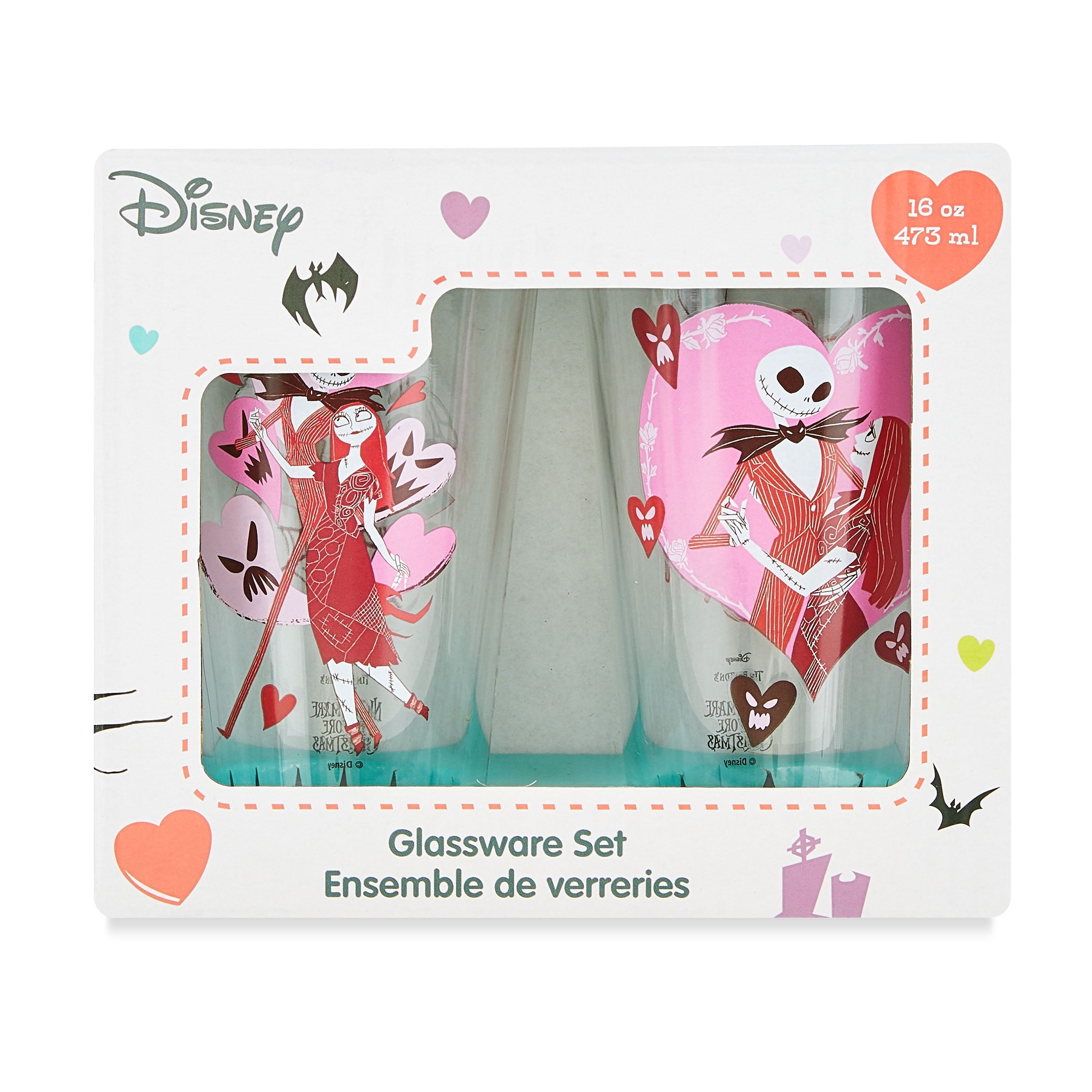 Zak Designs Nightmare before Christmas 2Pk Glass