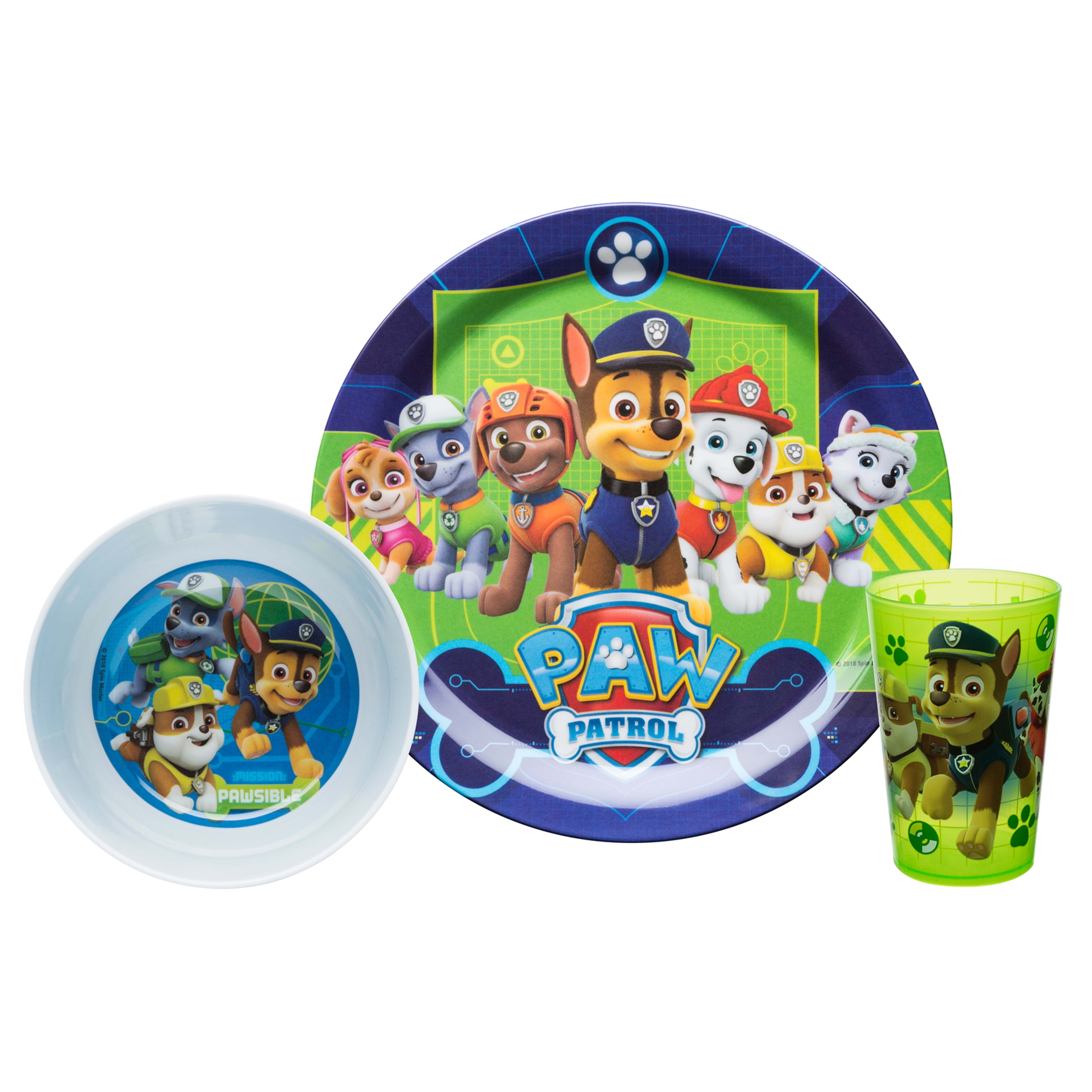  Zak Designs BPA-Free Made of Durable Melamine Material and  Perfect for Kids, Dinnerware 6pc Gift Set, PAW Patrol Gilrs-6pcs : Baby