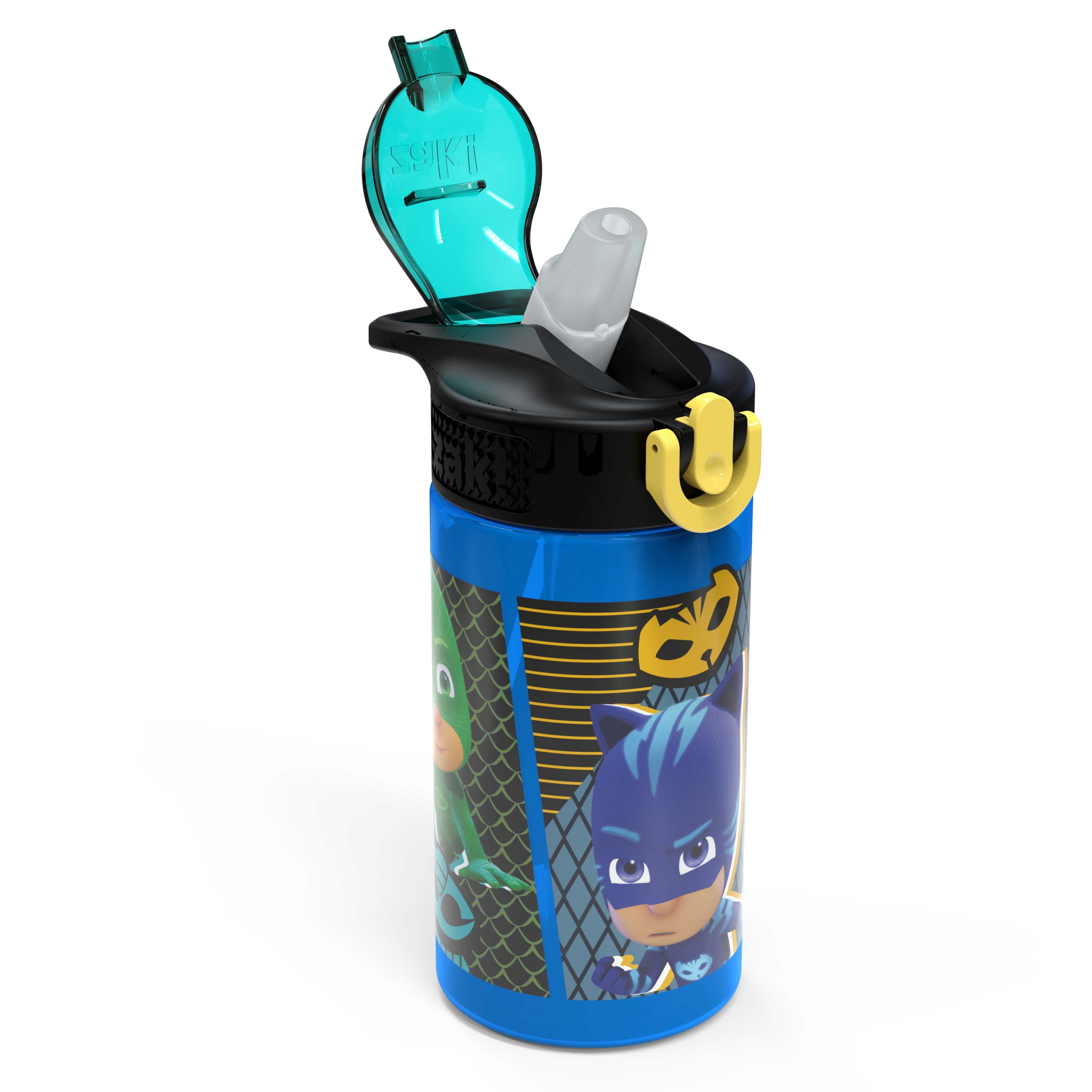 TOYBARN : PJ Masks Themed Drink Tumbler with Lid and Straw 2-Pc Set - 16 oz