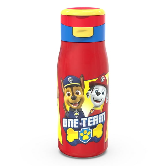 Zak Designs Paw Patrol 13.5 ounce Vacuum Insulated Stainless Steel Water Bottle, Chase and Marshall