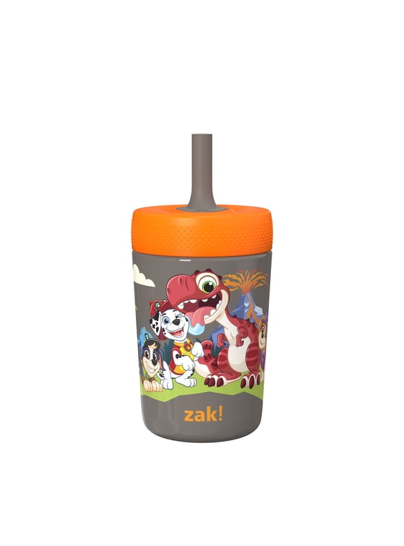 Zak Designs Paw Patrol 9.5oz Stainless Steel Tumbler with Spill-Proof Lid, Burned Clay