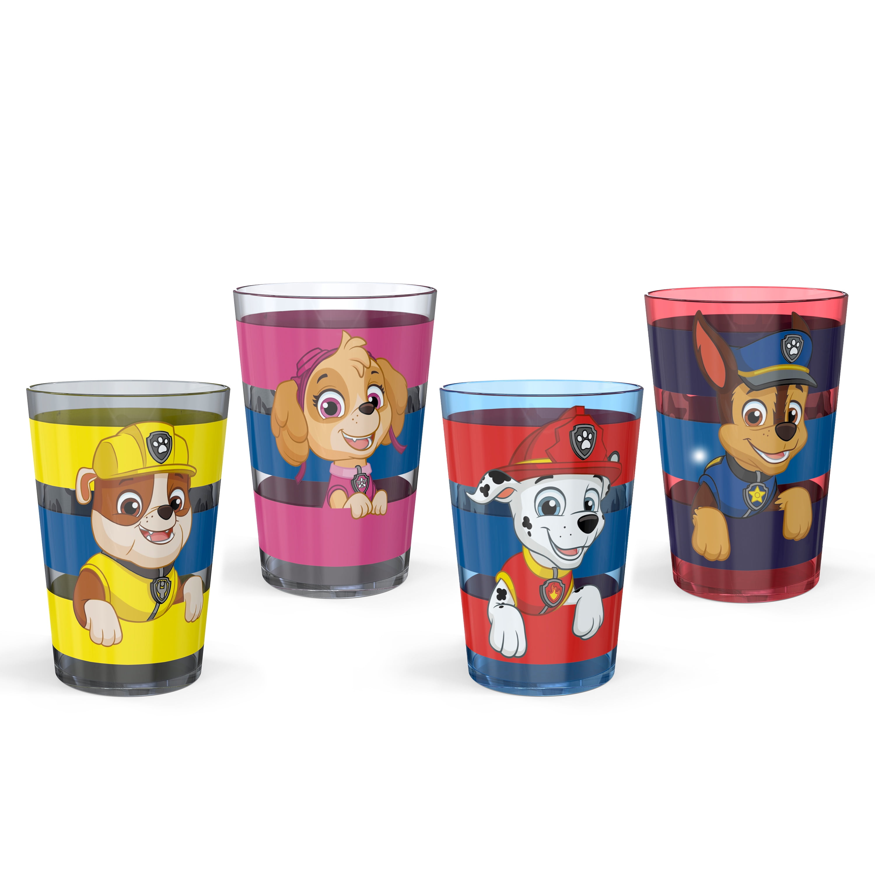 Zak Designs Paw Patrol 4-Piece Durable & Reusable Plastic Drinkware Set ...