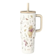 Zak Designs 30oz Winnie the Pooh Double Wall Stainless Steel Vaccuum Insulated Sutton Straw Tumbler
