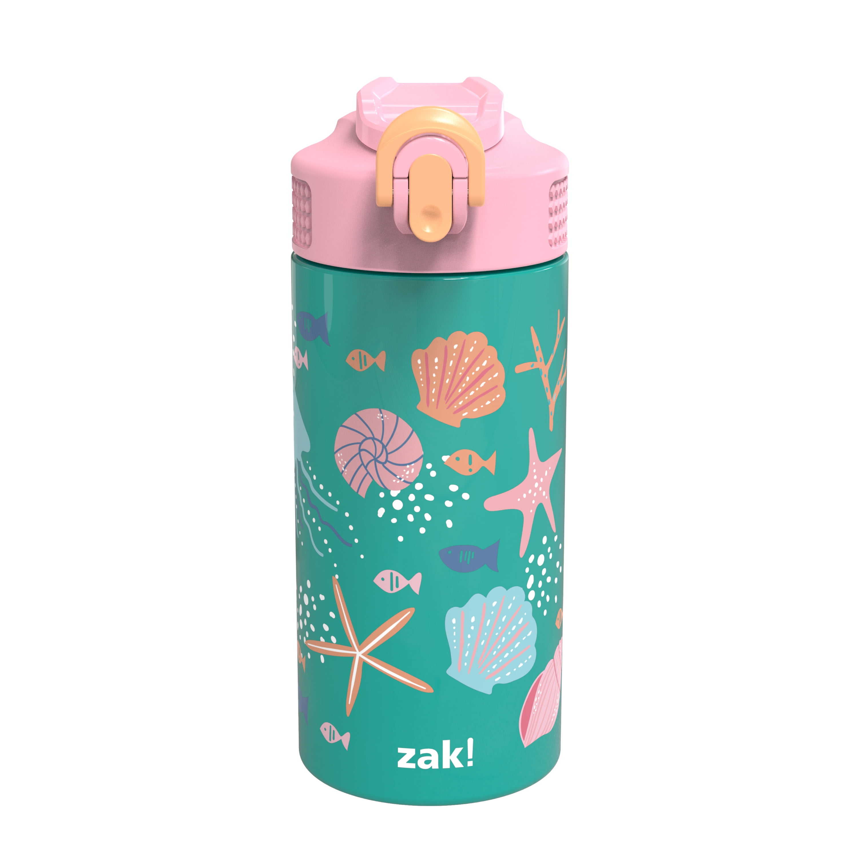 zak! Pixar Cars 3 - Stainless Steel Vacuum Insulated Water Bottle - 14 oz -  Durable & Leak Proof - Flip-Up Straw Spout & Built-In Carrying Loop - BPA