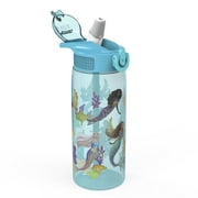 Zak Designs The Little Mermaid Live 25 ounce Reusable Plastic Water Bottle with Straw, Ariel and Sisters