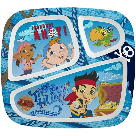 Zak! Designs Three-Section Plate - Jake and The Neverland Pirates