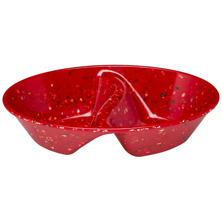 Zak Designs Assorted Red Confetti Recycled Plastic Mixing Bowls