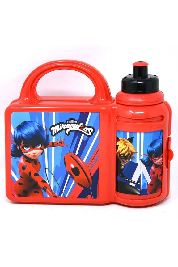 Zak Miraculous Ladybug Combo Lunch Box with Water Bottle