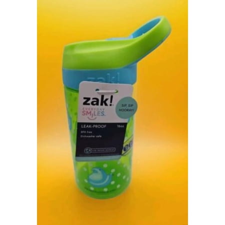 Zak! Peeps Leak-Proof Kid Sippy Cup 16oz Green Blue Bunny
