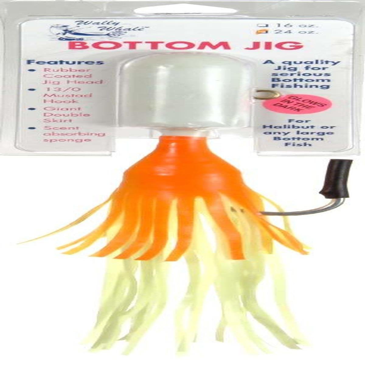 Zak Tackle 24Oz BTM Jig 1 Hk GLW/Orng Fishing Products