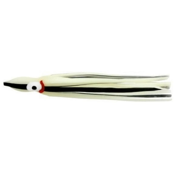Zak Tackle 4.5" Squid - Rigged Glow/Black Stripe