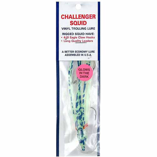 Zak Tackle Challenger Squid, 4.5 inch Rigged, Green