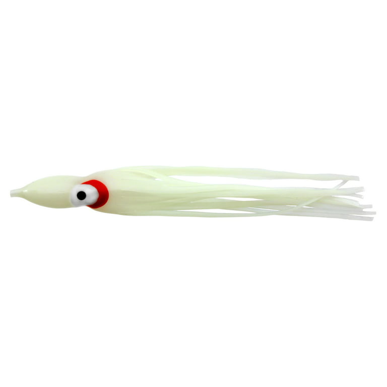 Zak Tackle Challenger Squid, 4.5 inch, 3 Pack, Pure Glow