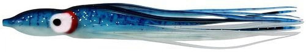 Zak Tackle 4.5" Squid - Rigged Blue Spatter/Glow Belly