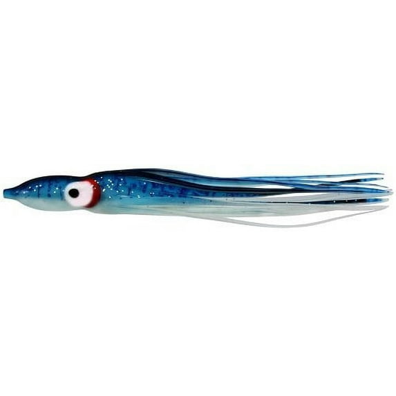 Zak Tackle 4.5" Squid - Rigged Blue Spatter/Glow Belly