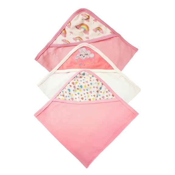 Zak & Zoey Baby Girls Hooded Towels 3-pack