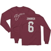 Zakaria 6 Jersey Style - Switzerland Soccer Cup Fan Long Sleeve T-Shirt (Maroon, Large)