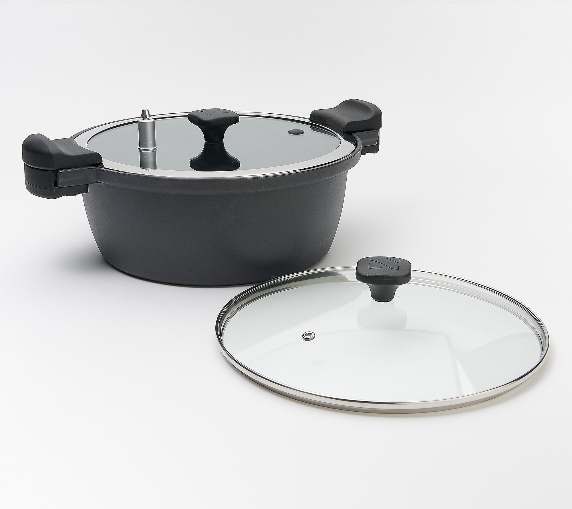 Zakarian by Dash 6 Quart Cast Iron Dutch Oven with Both Flavor Infusion