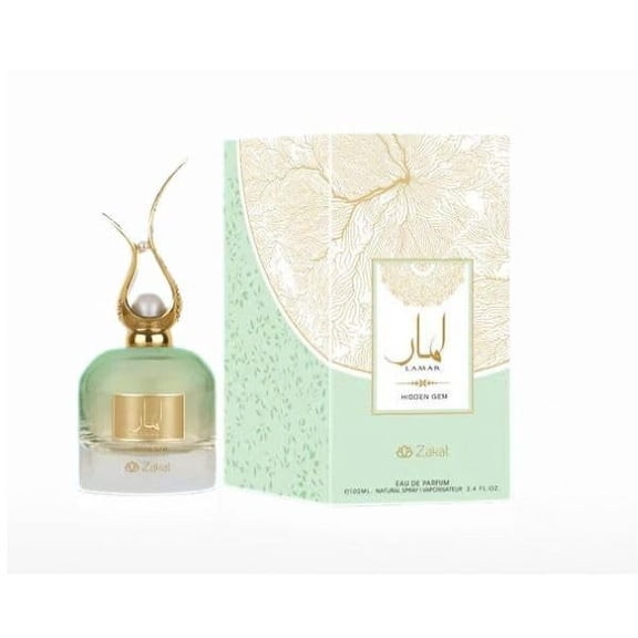 Zakat Lamar Hidden Gem Eau de Parfum Spray for Unisex, 3.4 Fl Oz (100 ml)