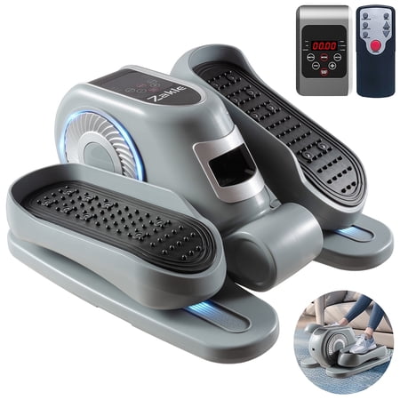 Zakle Under Desk Elliptical Machine, Electric Ellipse Leg Exerciser, 12 Speed Levels, Forward & Reverse Direction, Manual & Auto Mode, Seated Pedal Exerciser for Home Office