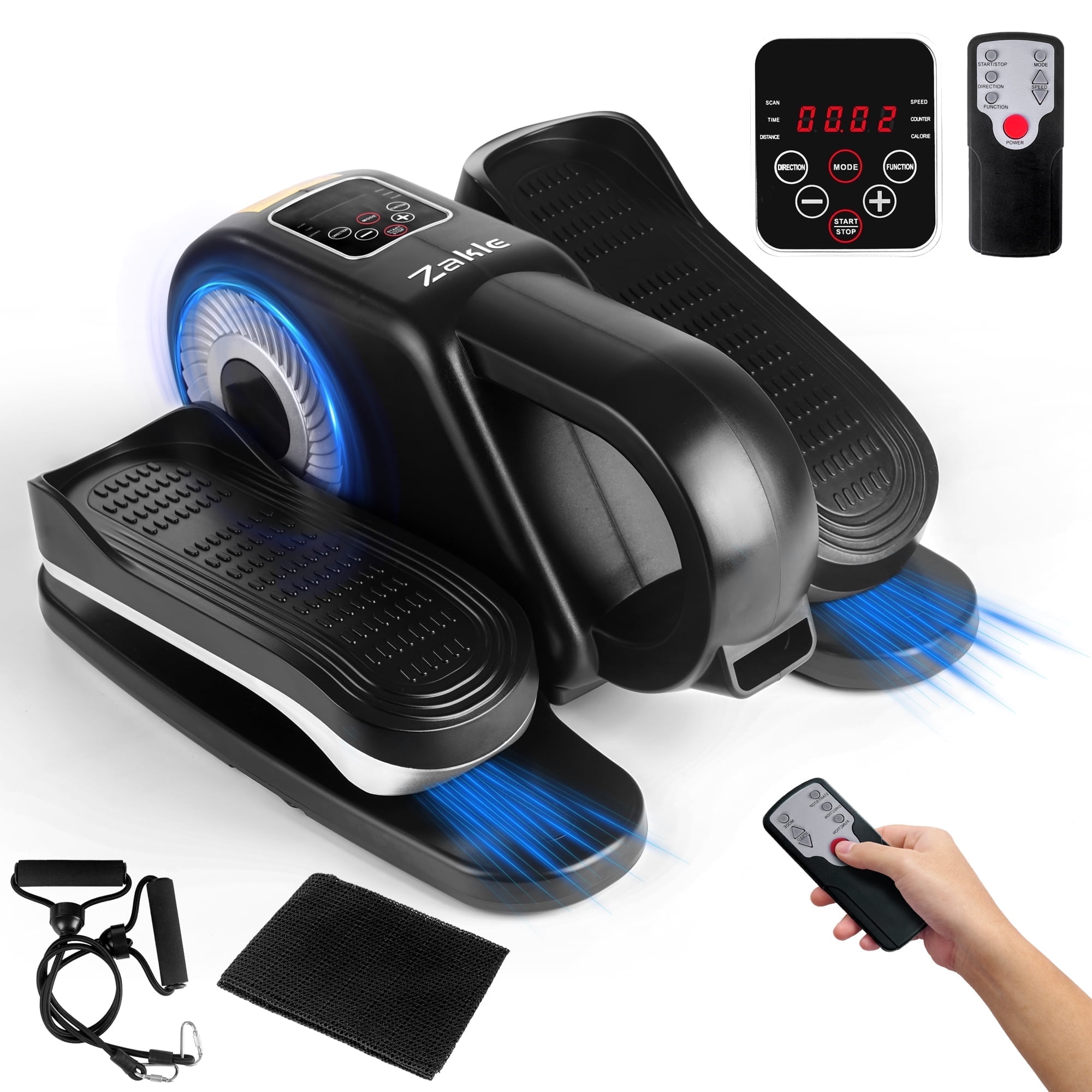 Zakle Under Desk Elliptical Machine, 12 Speeds, LCD Display, Auto ...