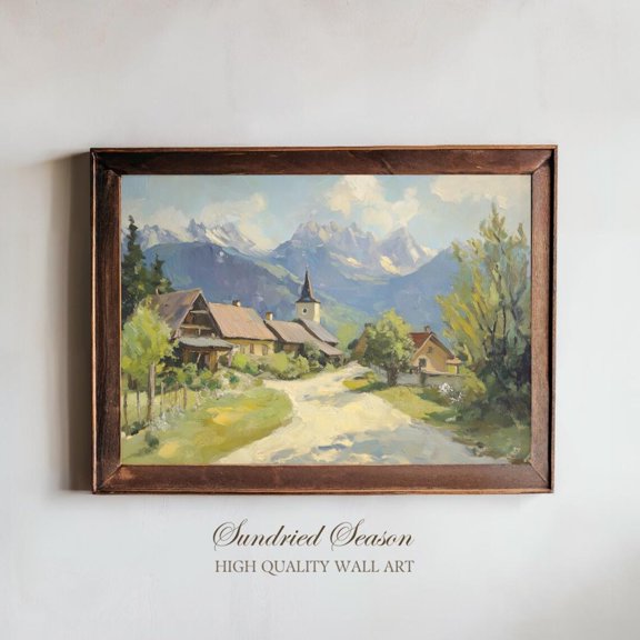 Zakopane Poland Landscape Tatra Mountains Village Scenic European Travel, Unframed Paper Poster 8x10in